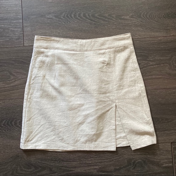 NWOT Princess Polly Lola Mini Skirt in Oatmeal - Picture 3 of 7